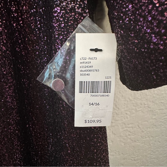 NWT Lane Bryant Perfect Sleeve Ombre Tee Holiday Dress - size 14/16 - Picture 9 of 10